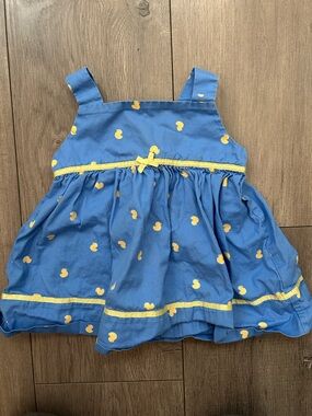 Carter's "Little Duckie" blue sundress with/yellow rubber ducks- Sz: 6 mo